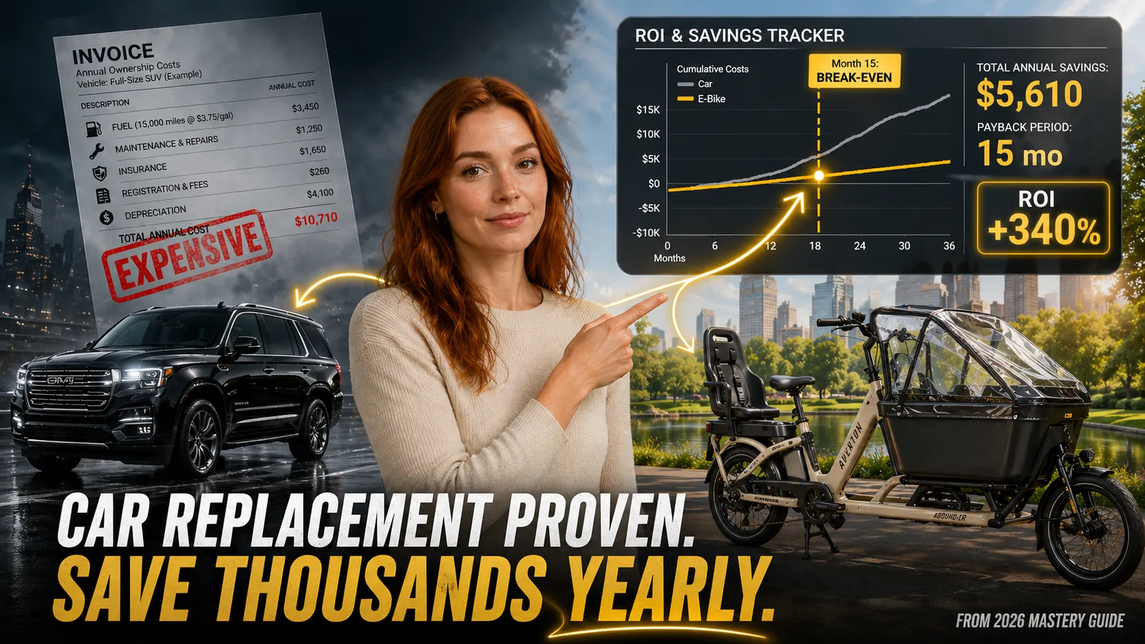 2026 Cargo E-Bike Mastery Guide cover — family cargo bike replacing second car